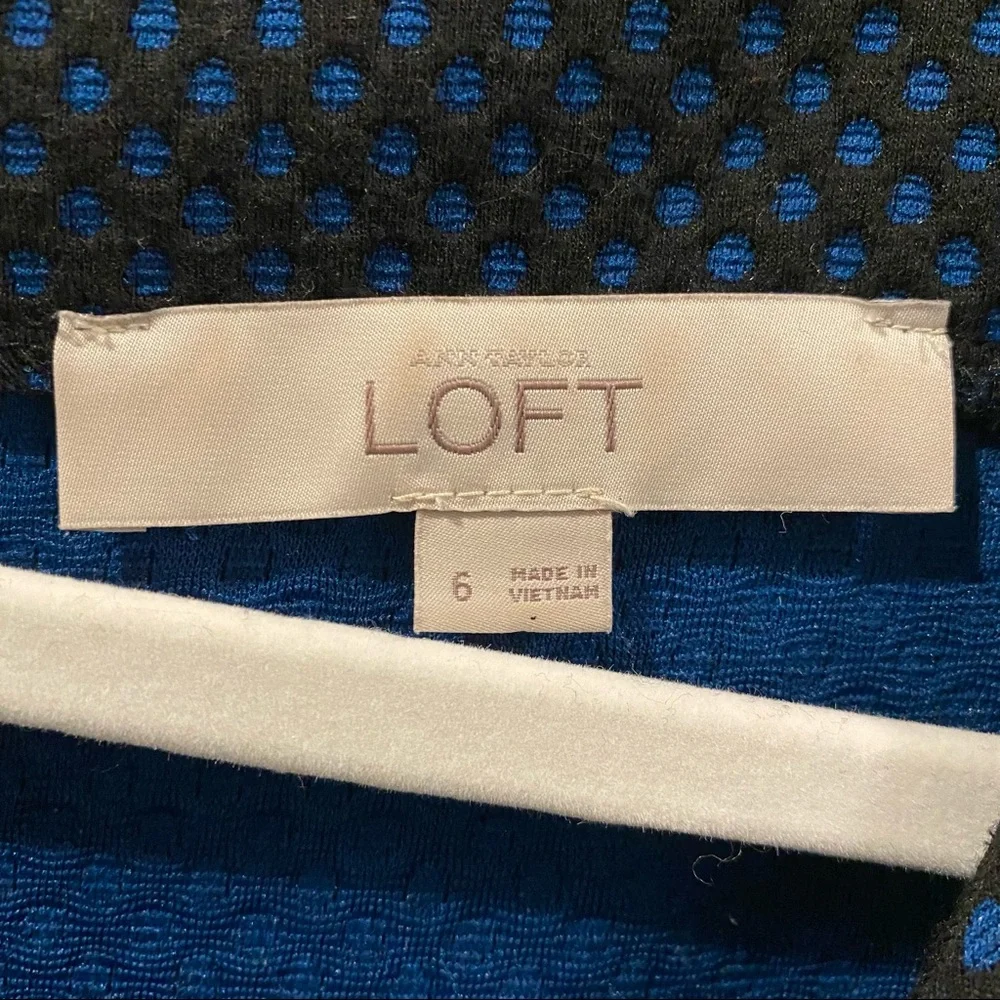 Loft black and blue dress size 6 - Picture 3 of 6